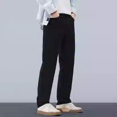 贵色 秋季 复古运动美式直筒男士薄款垂感百搭宽松裤牛仔裤 男女同款