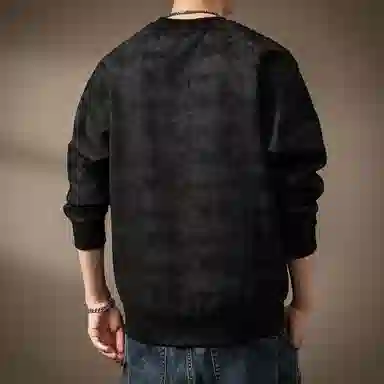 贵色 重磅满印花条纹插肩卫衣 男款
