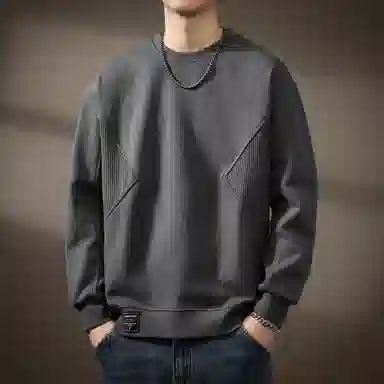 贵色 高端美式拼接宽松卫衣 男款