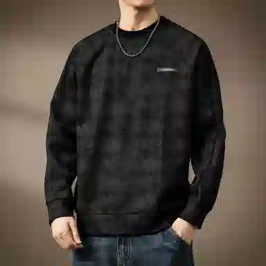 贵色 重磅满印花条纹插肩卫衣 男款