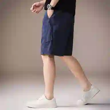 贵色 夏季 美式潮流复古百搭运动速干男士纯色简约风时尚潮牌户外穿搭五分休闲中裤工装短裤 宽松 男女同款