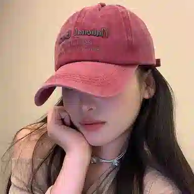 心水好物 水洗做旧复古小字母户外四季 棉 鸭舌帽 男女同款情侣款