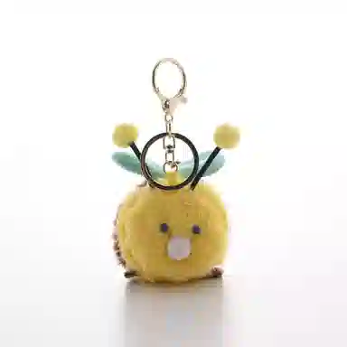 心水好物 解压吹泡泡蜜蜂可爱发泄公仔毛绒玩具 聚酯纤维 挂件 男女同款情侣款