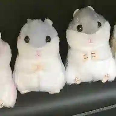 心水好物 可爱仓鼠钥匙链书包装饰用毛绒解压捏捏挂饰 聚酯纤维 挂件 男女同款情侣款