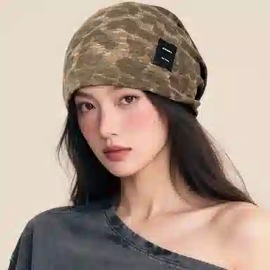 心水好物 美式嘻哈街头个性豹纹扎染双层 棉 帽子 男女同款情侣款