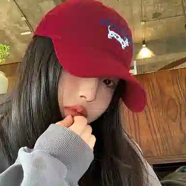 心水好物 卡通小狗刺绣字母百搭遮阳帽大头显脸小 棉 鸭舌帽 男女同款情侣款