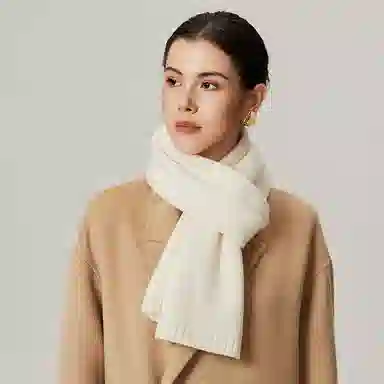 心水好物 韩系氛围感简约百搭针织 羊毛 绒线围巾 男女同款情侣款