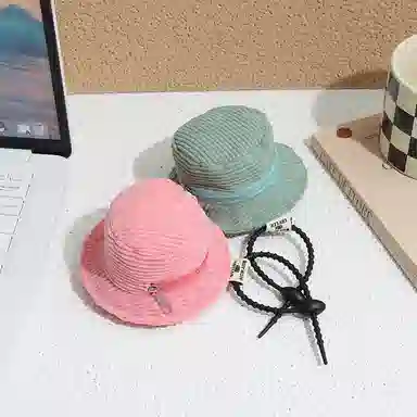 心水好物 个性迷你渔夫帽耳机包储物袋钥匙扣书包背包挂饰 灯芯绒  挂件 男女同款情侣款