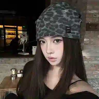 心水好物 美式嘻哈街头个性豹纹扎染双层 棉 帽子 男女同款情侣款