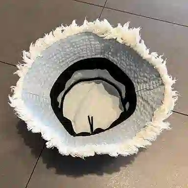 心水好物 复古水洗牛仔做旧字母金属标时尚潮流大头围显脸小防晒 棉  渔夫帽 男女同款情侣款