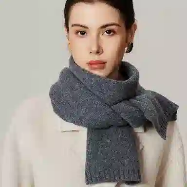 心水好物 韩系氛围感简约百搭针织 羊毛 绒线围巾 男女同款情侣款