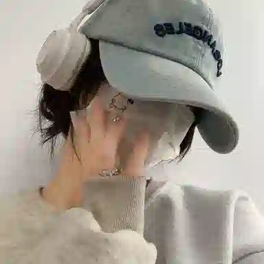 心水好物 水洗做旧显脸小户外防晒字母刺绣软顶百搭 棉 鸭舌帽 男女同款情侣款