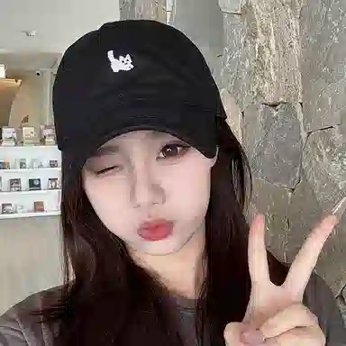 心水好物 春夏户外百搭可爱猫咪刺绣遮阳防晒弯檐 棉 鸭舌帽 男女同款情侣款