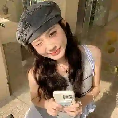 心水好物 日系水洗牛仔做旧文艺百搭大头围显脸时尚 棉 贝雷帽 女款