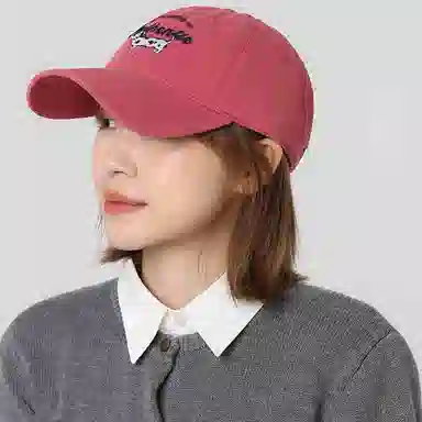 心水好物 卡通小狗刺绣字母百搭遮阳帽大头显脸小 棉 鸭舌帽 男女同款情侣款