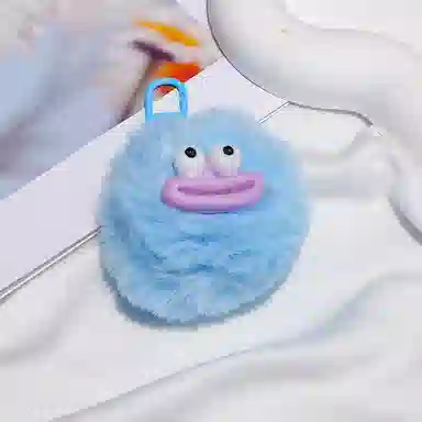 心水好物 可爱搞怪香肠嘴毛球钥匙扣丑萌趣味学生背包书包 毛绒 挂件 男女同款情侣款