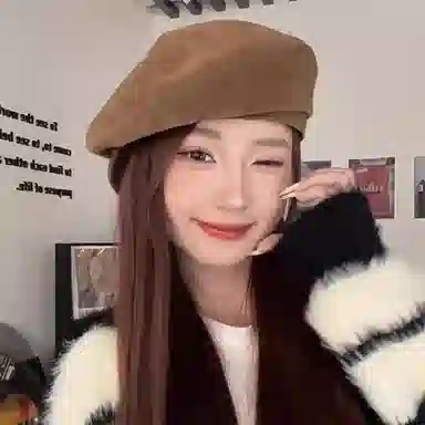 心水好物 复古磨毛麂皮绒画家帽子百搭显脸小报童帽户外休闲出游 棉 贝雷帽 男女同款情侣款