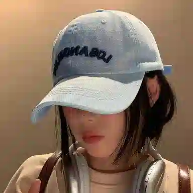 心水好物 水洗做旧显脸小户外防晒字母刺绣软顶百搭 棉 鸭舌帽 男女同款情侣款