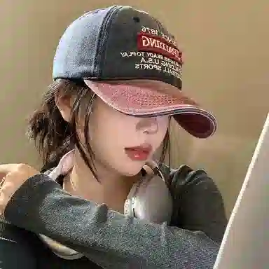 心水好物 欧美风水洗做旧撞色潮流高街出行户外休闲百搭 棉  鸭舌帽 男女同款情侣款