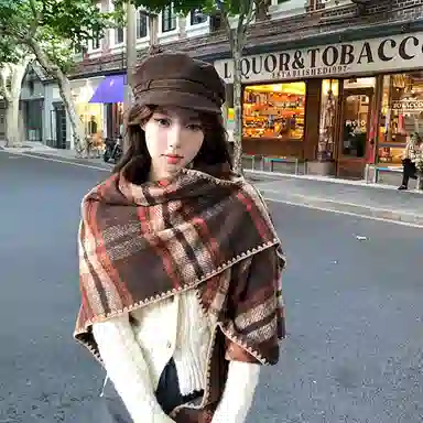 心水好物 复古平顶报童帽显脸小高级感麂皮绒百搭时尚户外出游 棉  贝雷帽 男女同款情侣款