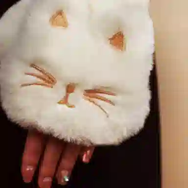 心水好物 智能电加热石墨烯暖手 可爱卡通猫咪造型翻盖 涤纶 绒线手套 男女同款情侣款