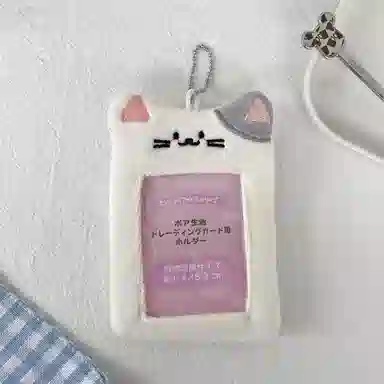 心水好物 日韩可爱小猪小狗小猫卡套爱豆卡片收纳卡包 毛绒 挂件 男女同款情侣款