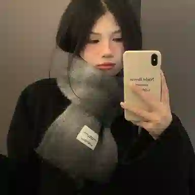 心水好物 韩系秋冬针织渐变色软糯亲肤保暖防寒 羊毛混纺 绒线围巾 男女同款情侣款