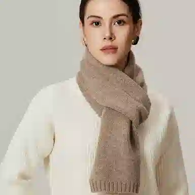 心水好物 韩系氛围感简约百搭针织 羊毛 绒线围巾 男女同款情侣款