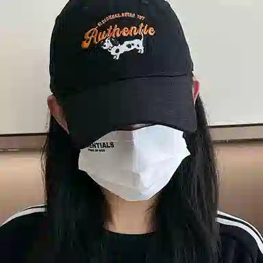 心水好物 卡通小狗刺绣字母百搭遮阳帽大头显脸小 棉 鸭舌帽 男女同款情侣款