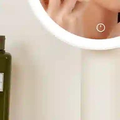 心水好物日系手持立式外出家用大号清晰带灯补光化妆镜