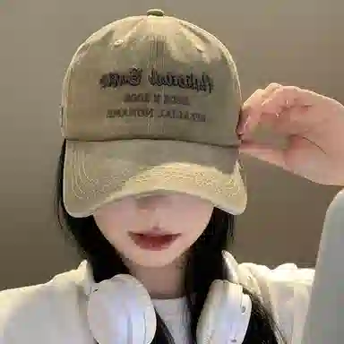 心水好物 水洗做旧复古小字母户外四季 棉 鸭舌帽 男女同款情侣款