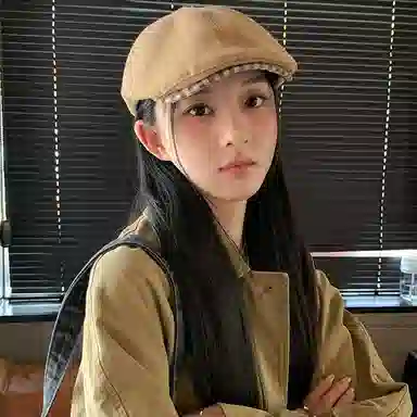 心水好物 日系复古格纹前进帽可调节艺术画家帽显脸小休闲百搭 棉 贝雷帽 男女同款情侣款