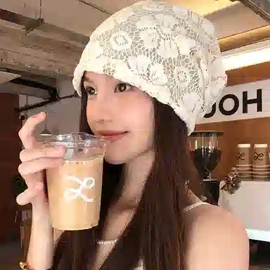 心水好物 中式纯色镂空花朵针织简约防寒显脸小 棉 帽子 女款