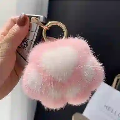 心水好物 创意可爱猫掌印舒适手感汽车高级感包包 毛绒 挂件 男女同款情侣款