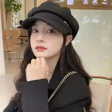 心水好物 日系百搭文艺复古街头出行百搭 聚酯纤维  贝雷帽 女款