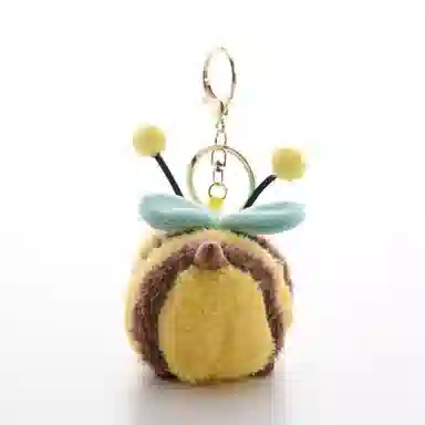 心水好物 解压吹泡泡蜜蜂可爱发泄公仔毛绒玩具 聚酯纤维 挂件 男女同款情侣款