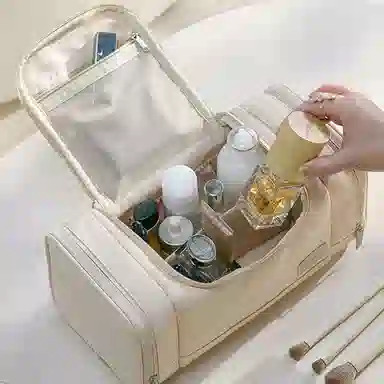 心水好物可再生方形高级感手提防泼水化妆包大容量便携多功能洗漱包