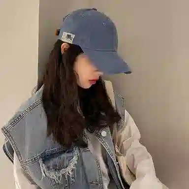 心水好物 潮牌贴布韩版棒球帽百搭休闲遮阳帽复古软顶 棉 鸭舌帽 男女同款情侣款