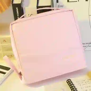 心水好物纯色大容量化妆包简约多功能高颜值多层加大站立包包大笔袋洗漱包