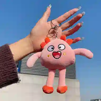 心水好物 卡通可爱搞怪大眼小怪兽玩具学生公仔玩偶包包挂饰 毛绒 挂件 男女同款情侣款