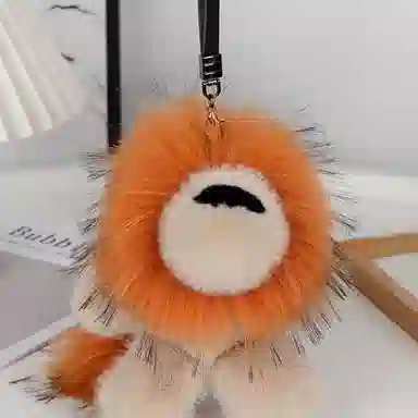 心水好物 可爱炸毛小狮子汽车钥匙扣网红托特包双肩包公仔挂饰 毛绒 挂件 男女同款情侣款