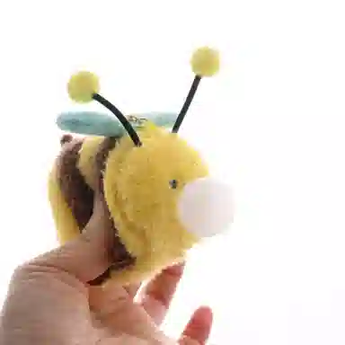 心水好物 解压吹泡泡蜜蜂可爱发泄公仔毛绒玩具 聚酯纤维 挂件 男女同款情侣款