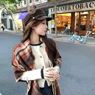 心水好物 复古平顶报童帽显脸小高级感麂皮绒百搭时尚户外出游 棉  贝雷帽 男女同款情侣款