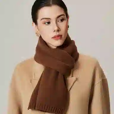 心水好物 韩系氛围感简约百搭针织 羊毛 绒线围巾 男女同款情侣款