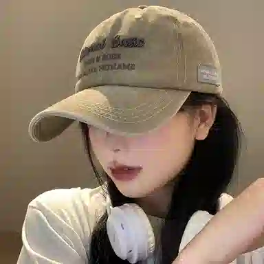 心水好物 水洗做旧复古小字母户外四季 棉 鸭舌帽 男女同款情侣款