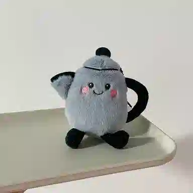 心水好物 创意仿真铜炉火锅卡通水壶可爱 毛绒 挂件 男女同款情侣款