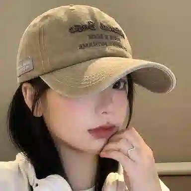 心水好物 水洗做旧复古小字母户外四季 棉 鸭舌帽 男女同款情侣款