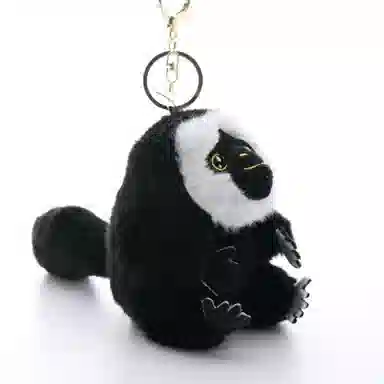 心水好物 呆萌潦草白面僧面猴杜杜毛绒玩具钥匙扣丑萌公仔包包 聚酯纤维 挂件 男女同款情侣款