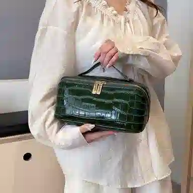 心水好物树皮纹化妆包高级感小众大容量便捷旅行化妆品收纳包洗漱包