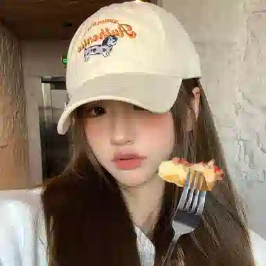 心水好物 卡通小狗刺绣字母百搭遮阳帽大头显脸小 棉 鸭舌帽 男女同款情侣款